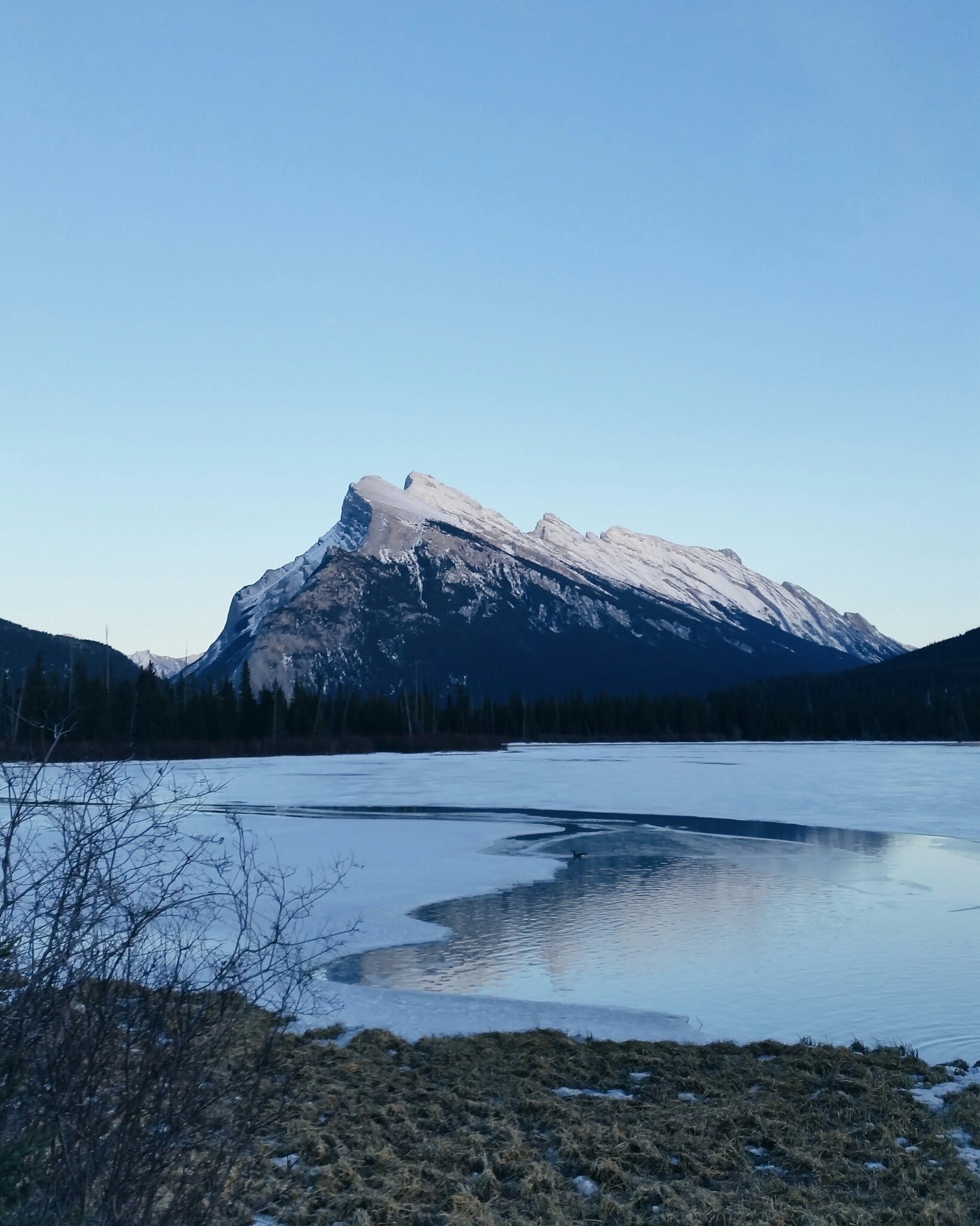 sunset at Vermilion Lakes in Banff National Park
