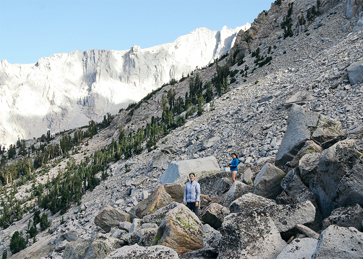 Exploring around Kearsarge Pass