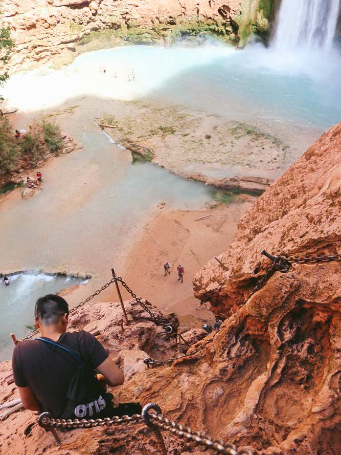 Going down to Mooney Falls