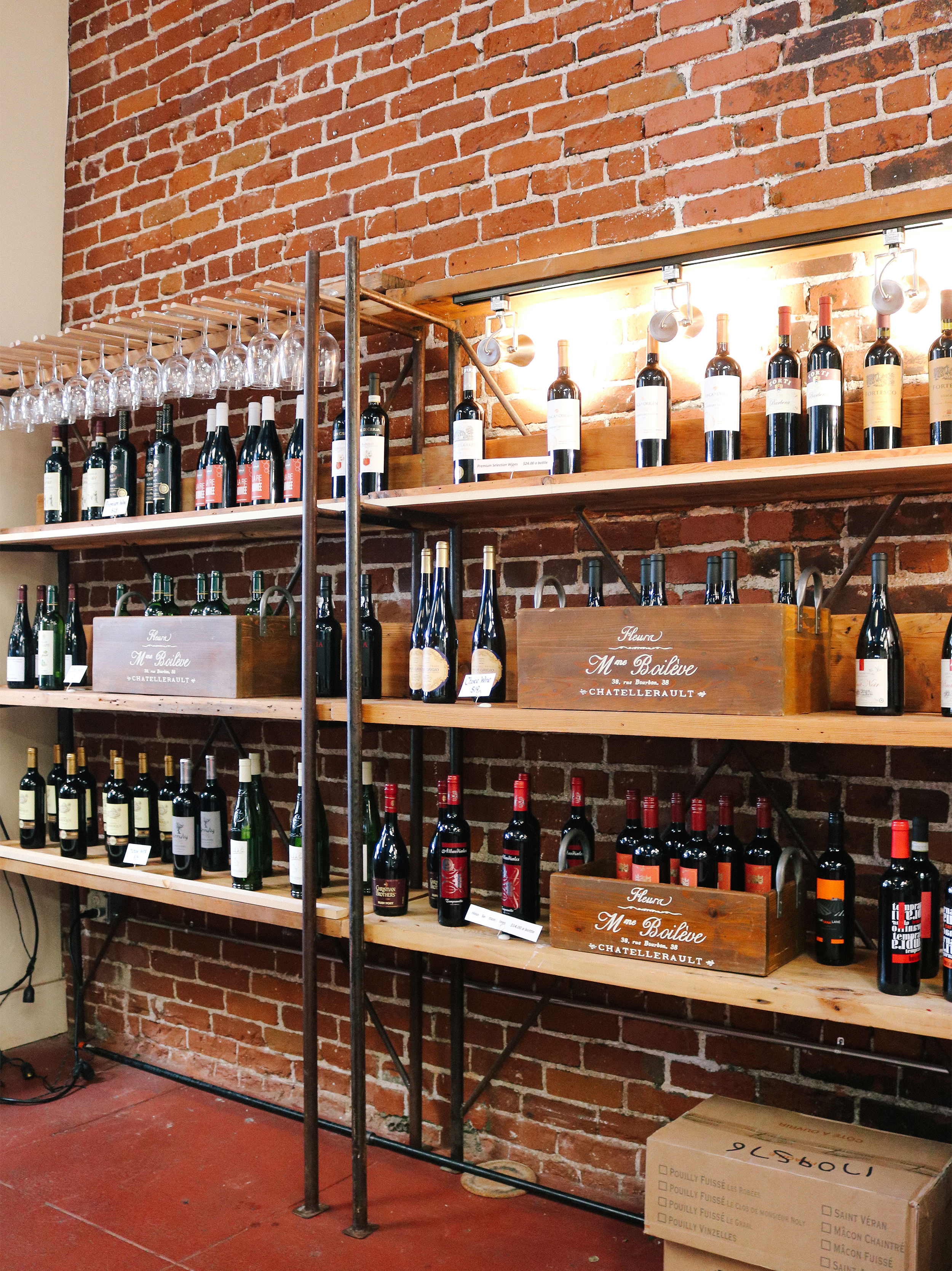 stocked wine at Myrtle Tree Cafe and Garden