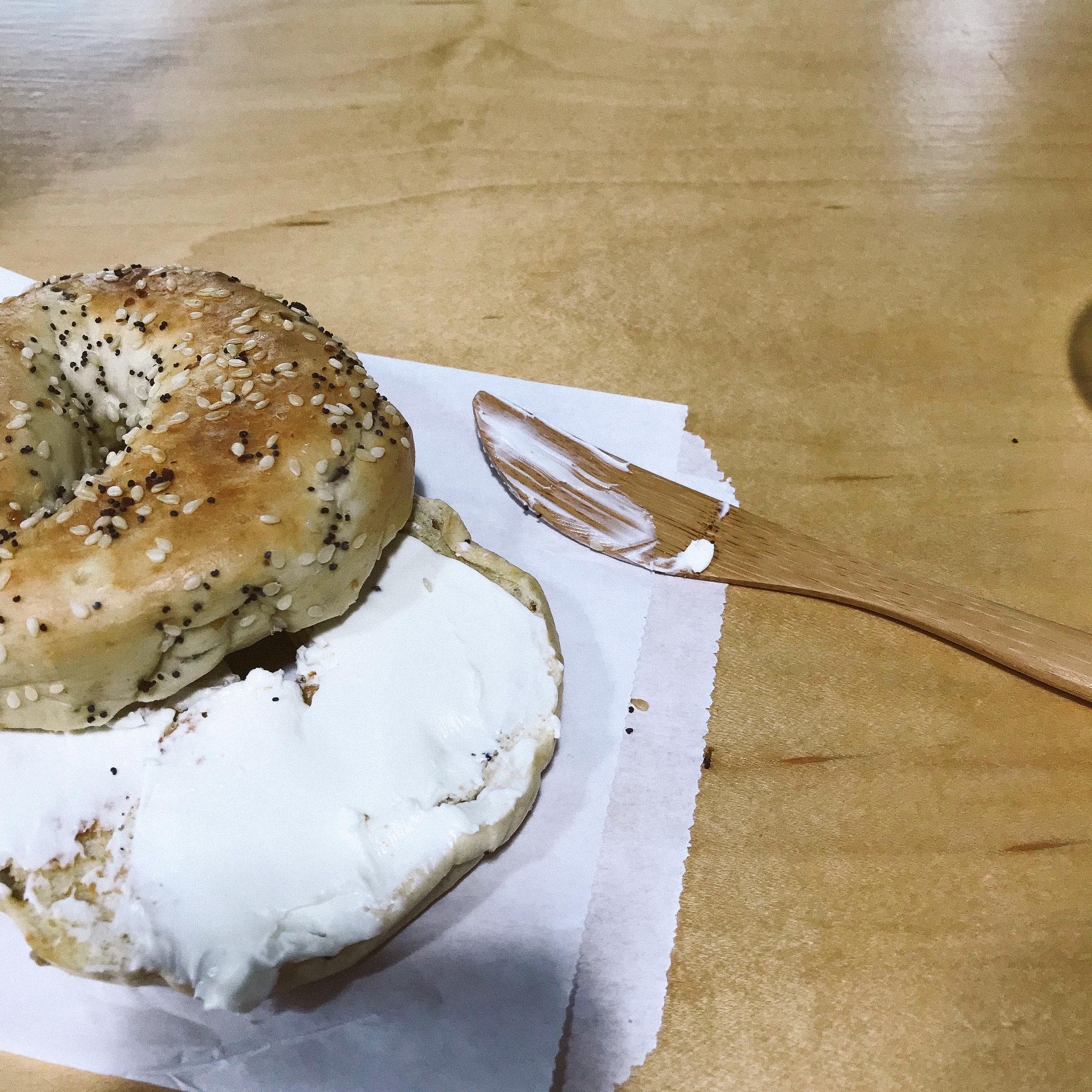 To-Go Ware reusable utensils with a bagel