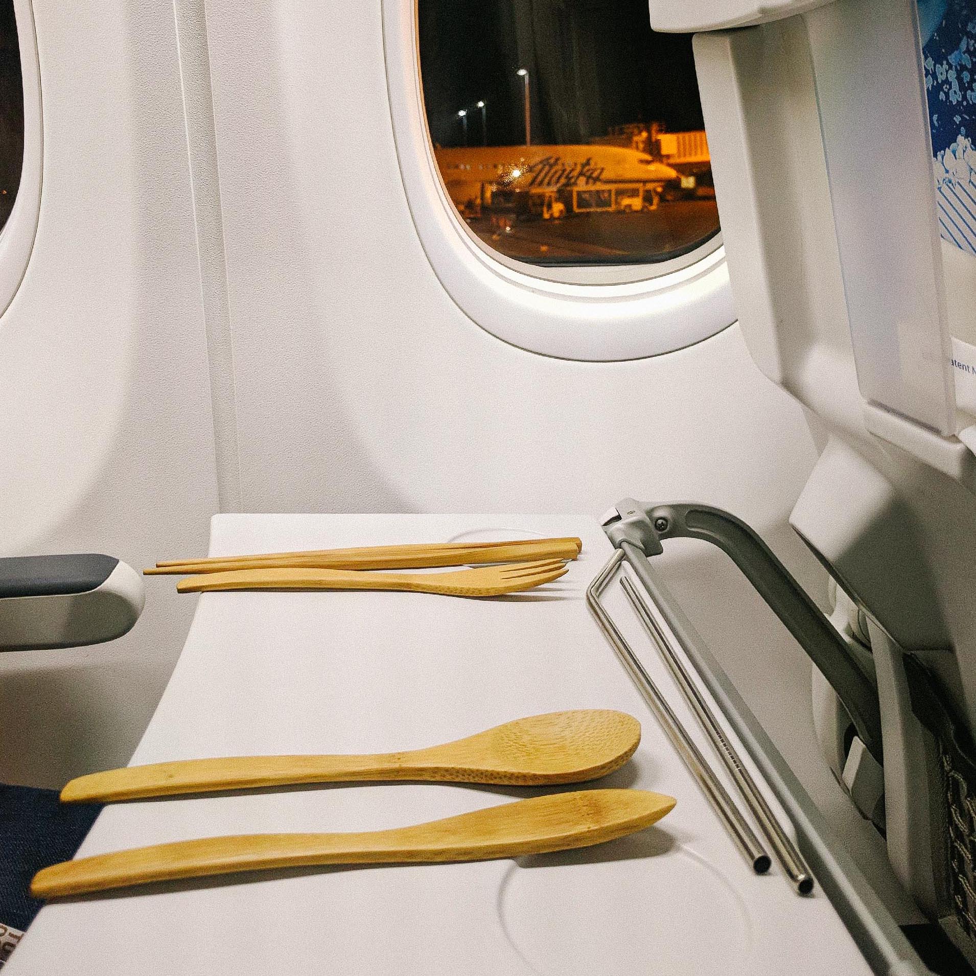 To-Go Ware reusable utensils on a flight