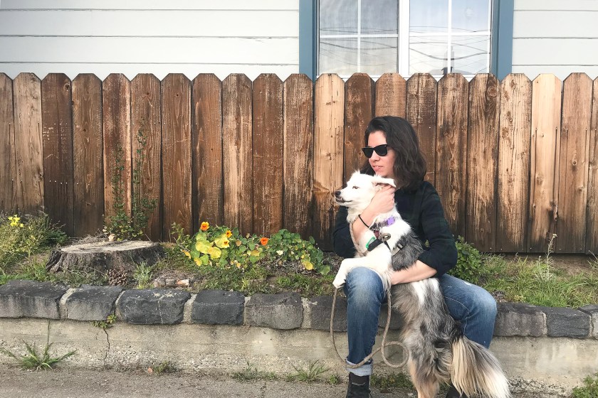 Photo of Stephanie with her dog