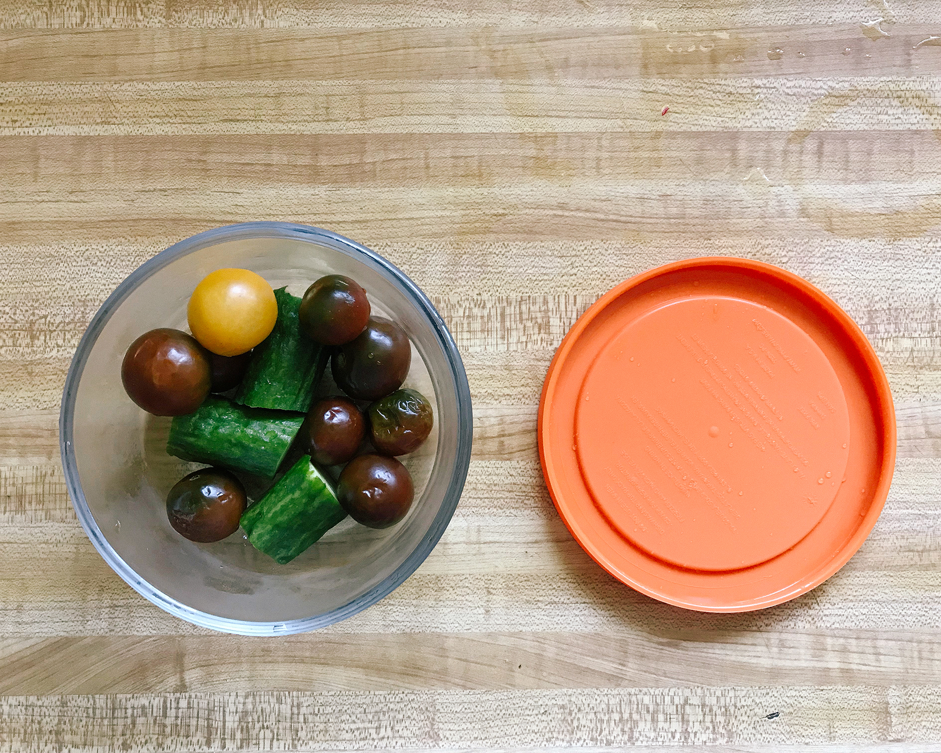 tomatoes and cucumbers