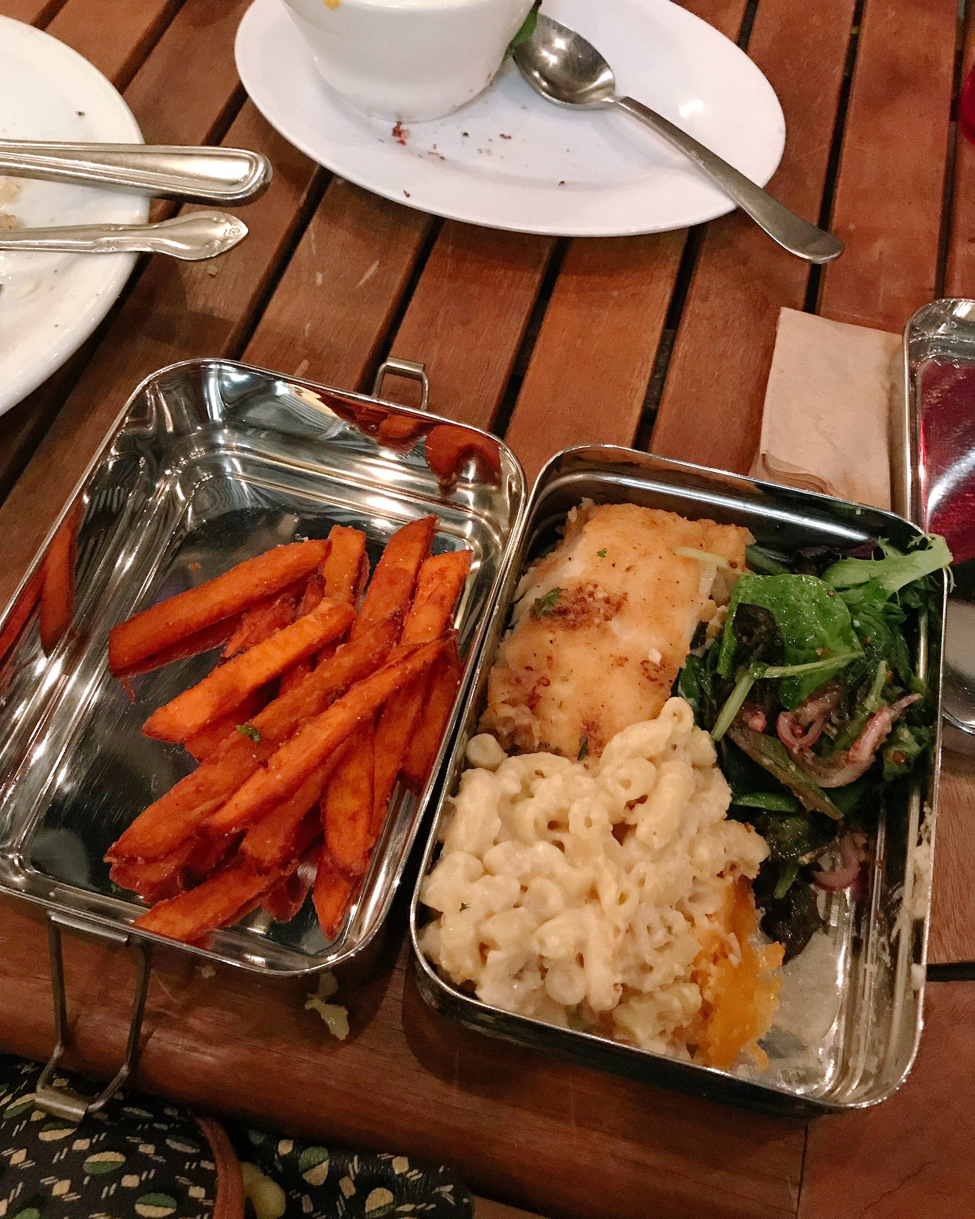 Leftovers in a stainless steel container