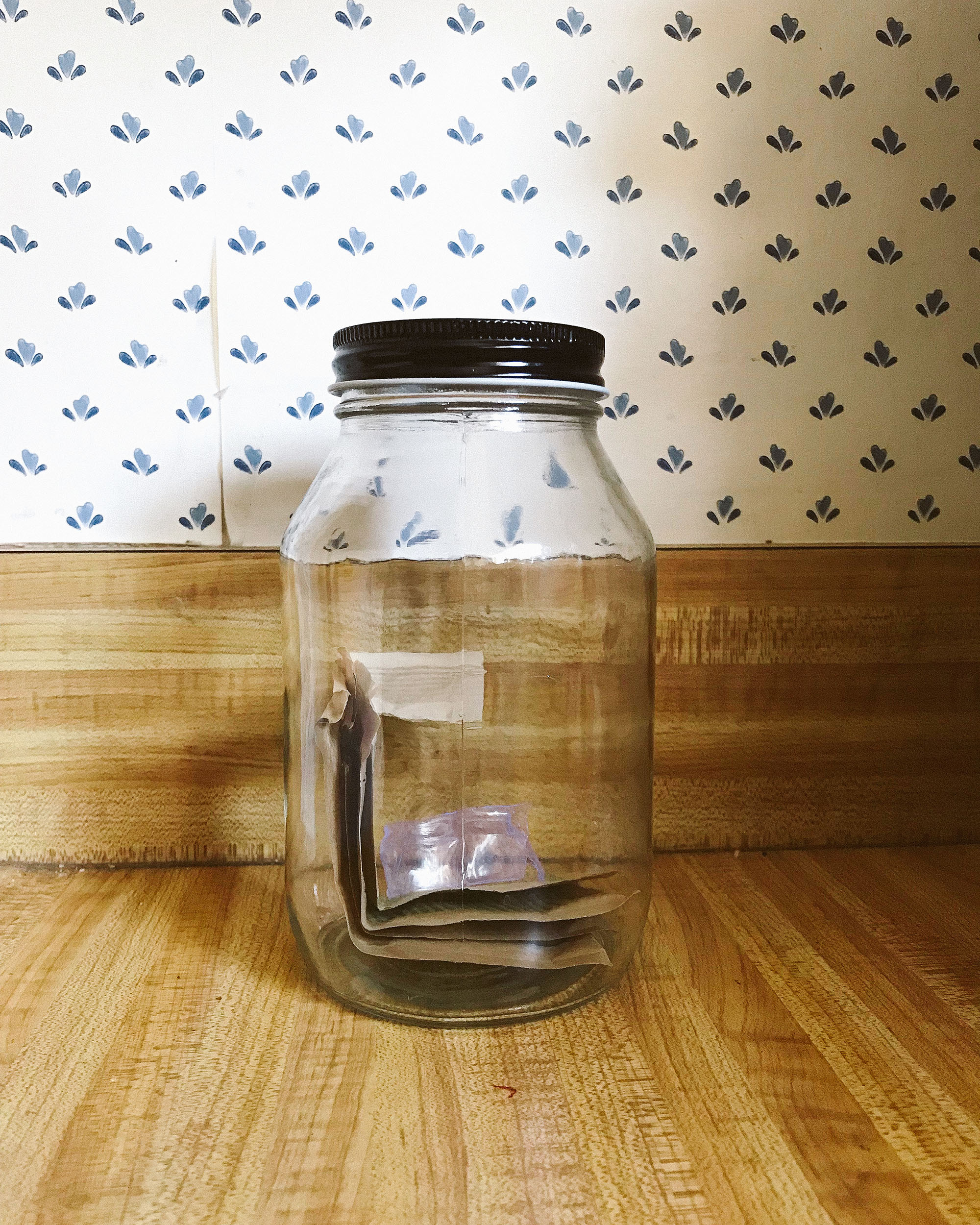 mason jar with waste day 1