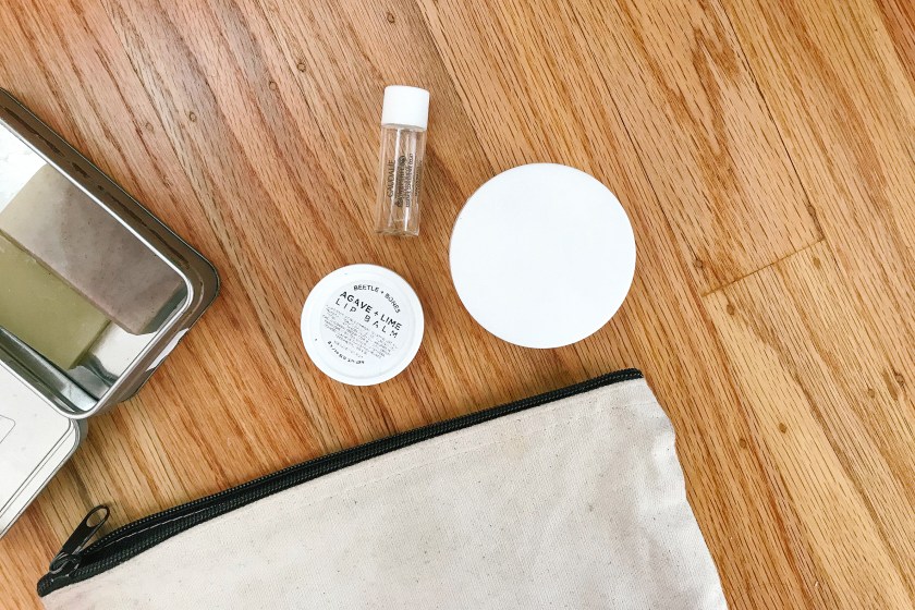 what's in my bag: low impact toiletries kit
