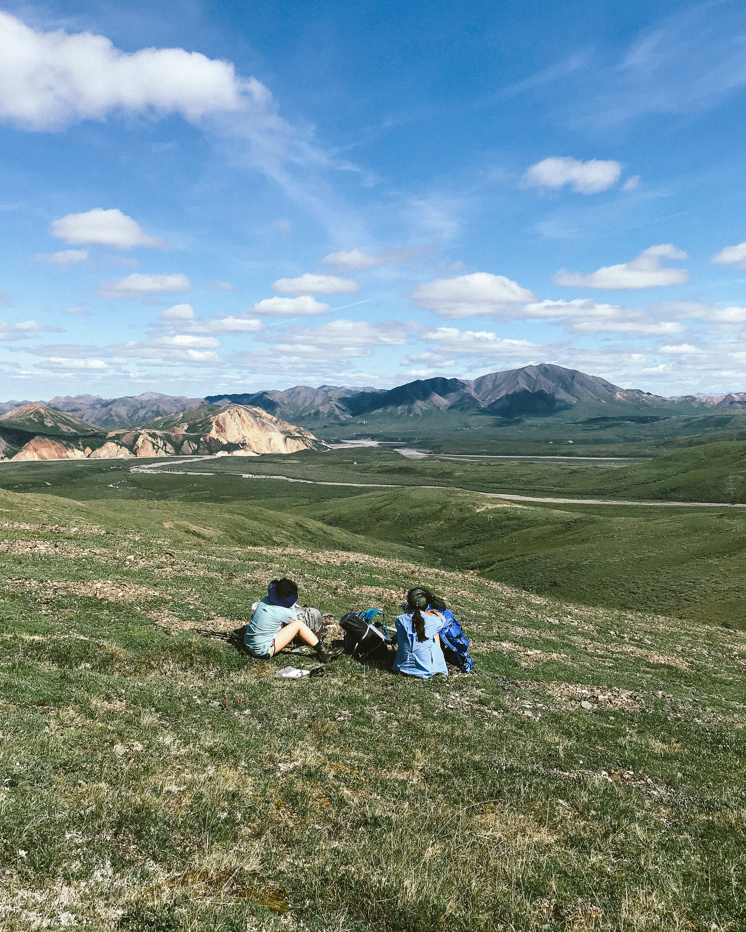backpacking in the outdoors (Denali, Alaska)
