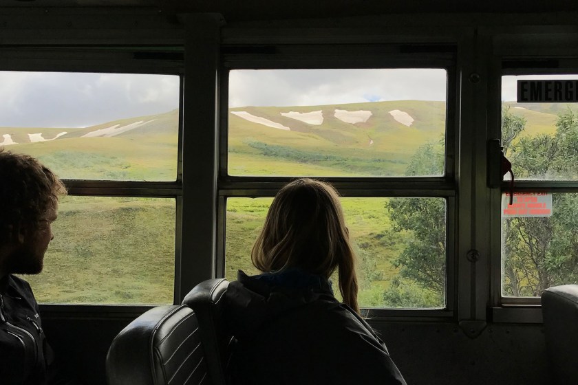 public transportation - camper buses in Denali, Alaska